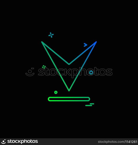 Down arrow icon design vector