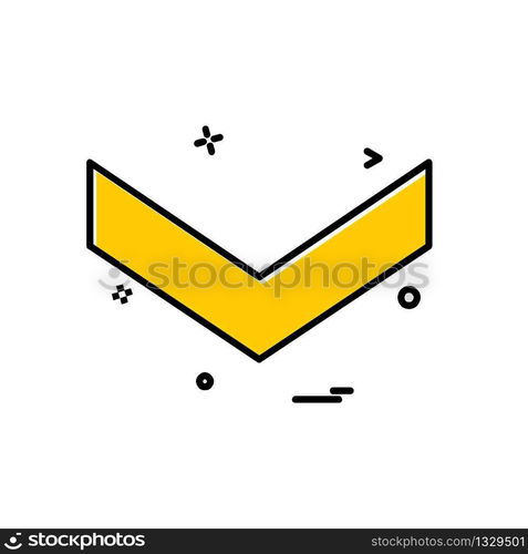 Down arrow icon design vector