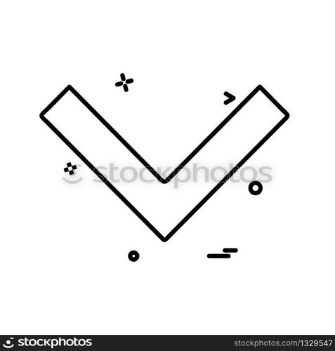 Down arrow icon design vector