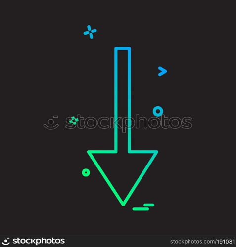 Down arrow icon design vector