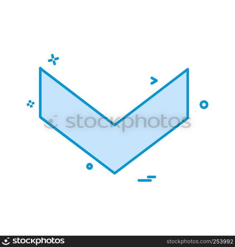 Down arrow icon design vector