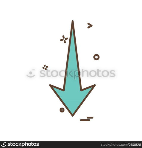 Down arrow icon design vector