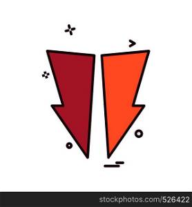 Down Arrow icon design vector