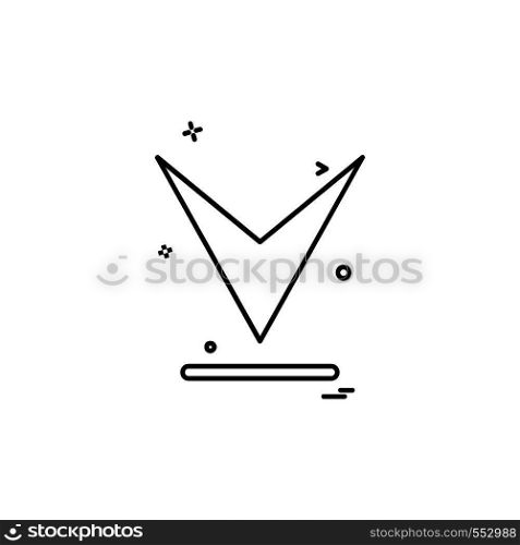 Down arrow icon design vector