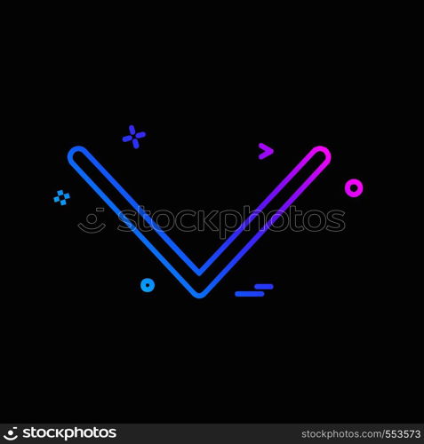 Down arrow icon design vector