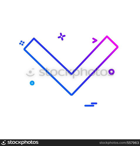 Down arrow icon design vector