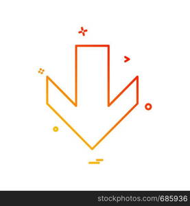 Down arrow icon design vector