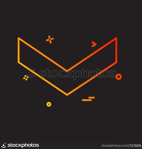 Down arrow icon design vector