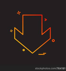 Down arrow icon design vector