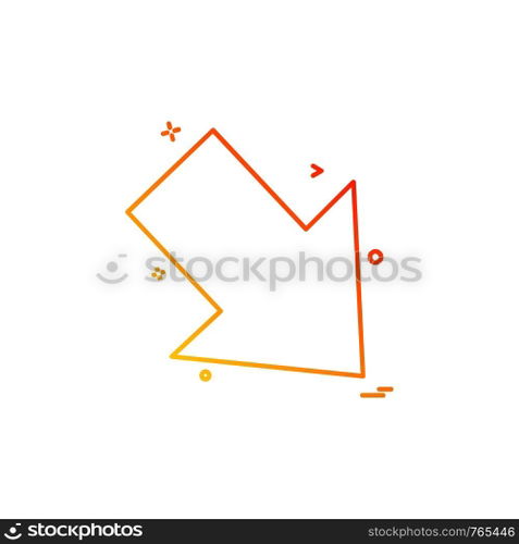 Down arrow icon design vector