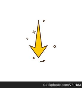 Down arrow icon design vector