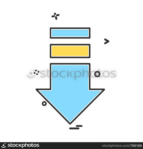 Down arrow icon design vector