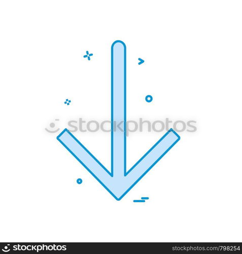 Down arrow icon design vector