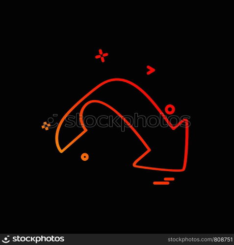 Down arrow icon design vector