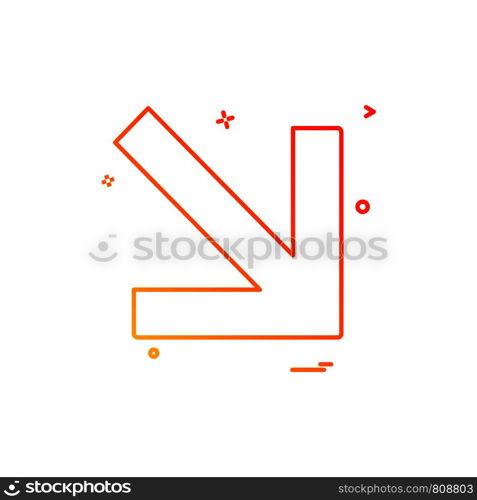 Down arrow icon design vector