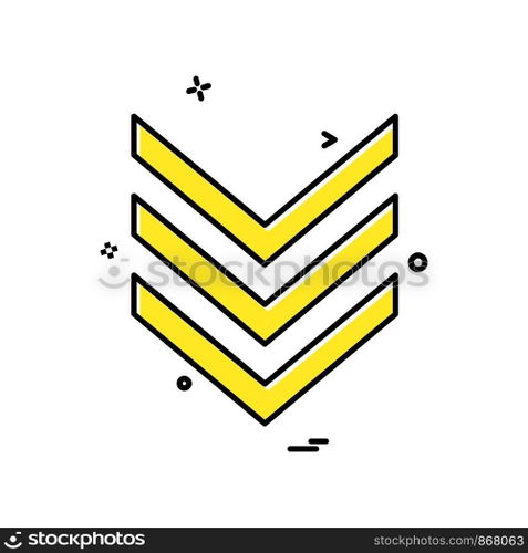 Down arrow icon design vector