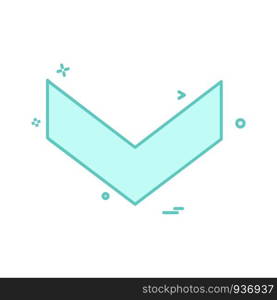 Down arrow icon design vector