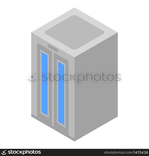 Down elevator icon. Isometric of down elevator vector icon for web design isolated on white background. Down elevator icon, isometric style