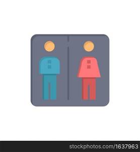 Down, Elevator, Machine, Hotel  Flat Color Icon. Vector icon banner Template