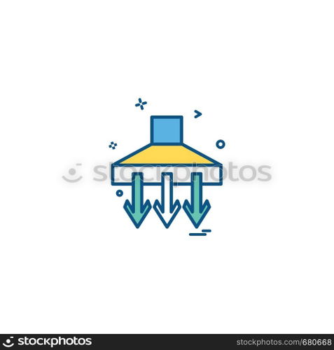 Down icon design vector 