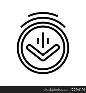 down scroll line icon vector. down scroll sign. isolated contour symbol black illustration. down scroll line icon vector illustration