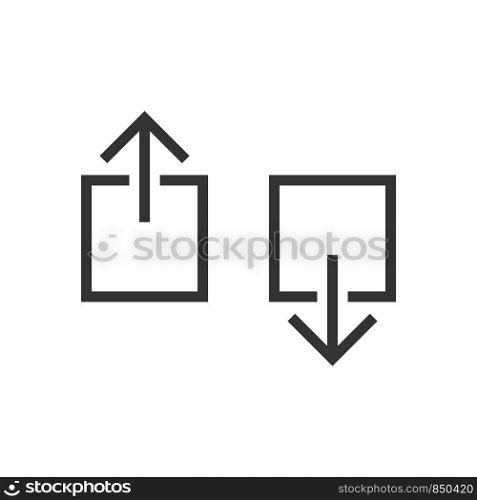 Download and Upload Arrow Icon Logo Template Illustration Design. Vector EPS 10.