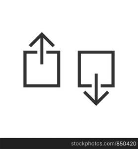 Download and Upload Arrow Icon Logo Template Illustration Design. Vector EPS 10.