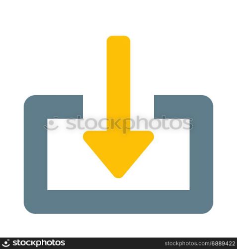 download arrow, icon on isolated background