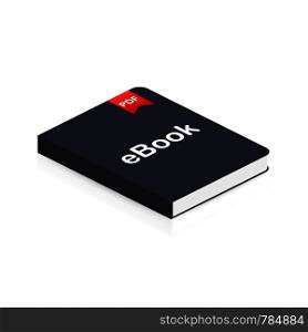 Download book. E-book marketing, content marketing, ebook download. Vector stock illustration.