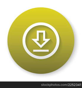 download button circle 3d icon