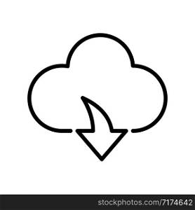 download - cloud download icon vector design template