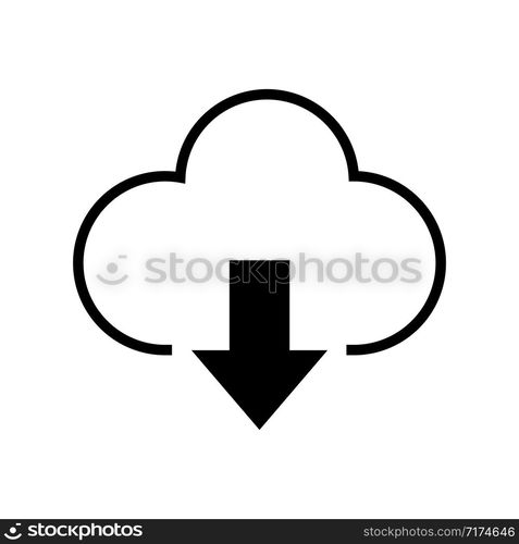 download - cloud download icon vector design template