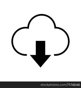 download - cloud download icon vector design template