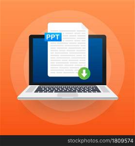 Download DOC button. Downloading document concept. File with DOC label and down arrow sign. Vector illustration. Download DOC button. Downloading document concept. File with DOC label and down arrow sign. Vector illustration.