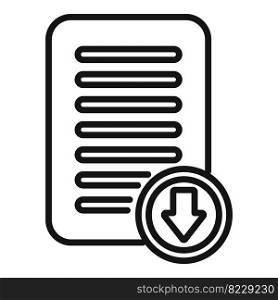 Download document icon flat vector. Web interface. Mail internet. Download document icon flat vector. Web interface