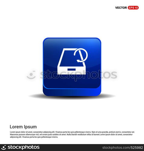 Download icon. - 3d Blue Button.