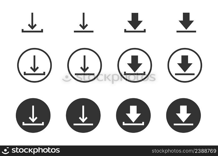 Download icon. App button illustration symbol. Sign upload vector.