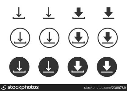 Download icon. App button illustration symbol. Sign upload vector.