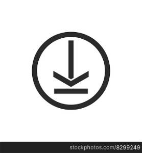 Download icon arrow vector flat design template