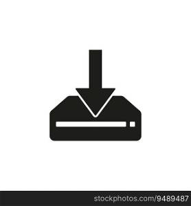 Download icon. Download to hard drive symbol. Vector illustration. Eps 10. Stock image.. Download icon. Download to hard drive symbol. Vector illustration. Eps 10.