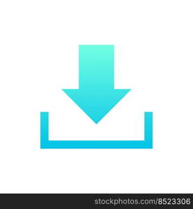 Download icon. Load symbol. Vector illustration in flat style. Download icon. Load symbol. Vector illustration in flat style.
