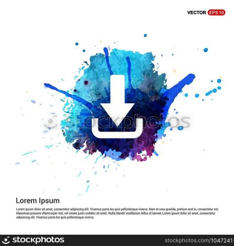 Download Icon - Watercolor Background