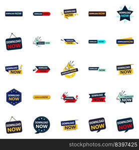 Download now banner pack 25 different designs for different situations