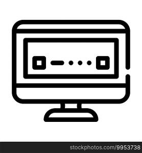 download operating system line icon vector. download operating system sign. isolated contour symbol black illustration. download operating system line icon vector illustration