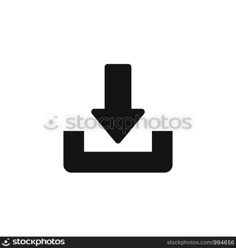 Download or save sign icon. flat style
