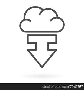 Download service from cloud computing icon symbol vector illustration.