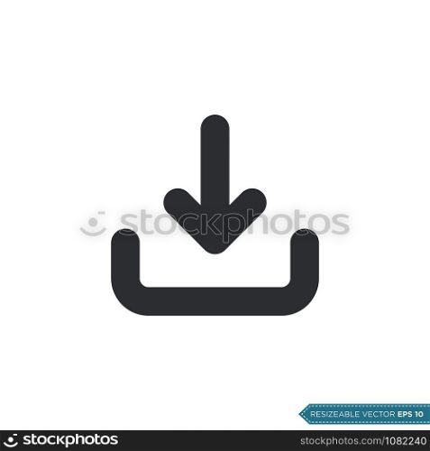 Download Sign Icon Vector Template Illustration Design
