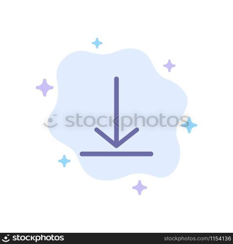 Download, Video, Twitter Blue Icon on Abstract Cloud Background