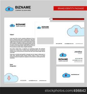 Downloading Business Letterhead, Envelope and visiting Card Design vector template