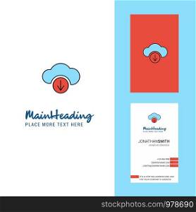 Downloading Creative Logo and business card. vertical Design Vector